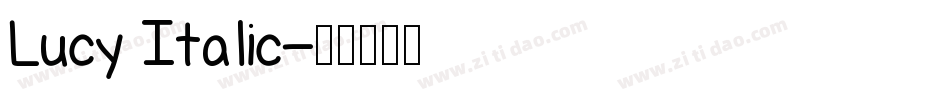 Lucy Italic字体转换